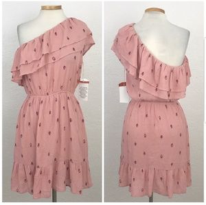 Mossimo light pink one shoulder dress